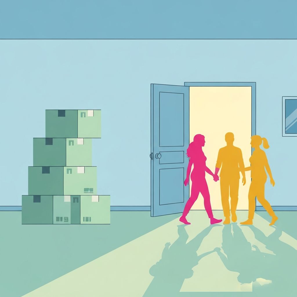 Illustration symbolique d'un accompagnement vers un logement moins encombré